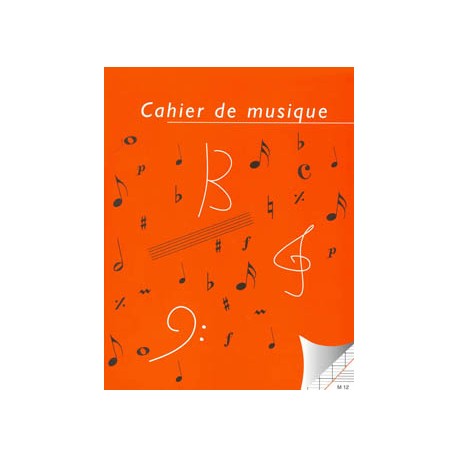 Cahier de musique Verlaine - 12 portées - 80 pages prédécoupées