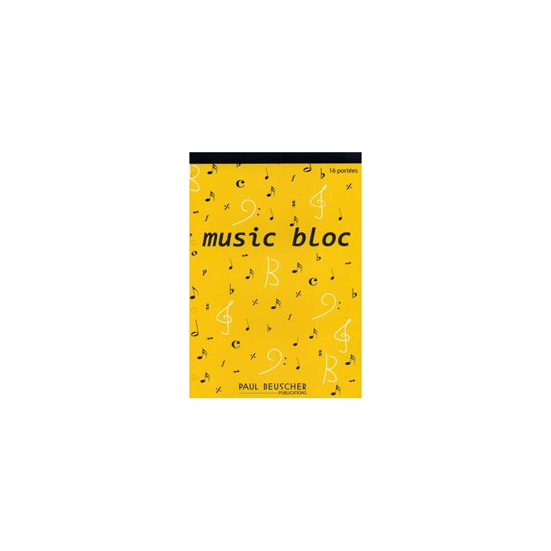 Cahier de musique - Bloc de 12 portées perforées