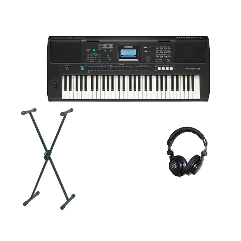 PSR-E473 + casque + Stand Clavier Pack clavier synthétiseur Yamaha