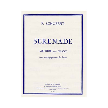 SCHUBERT SERENADE Franz /chansons/lieder chant/piano en séparé