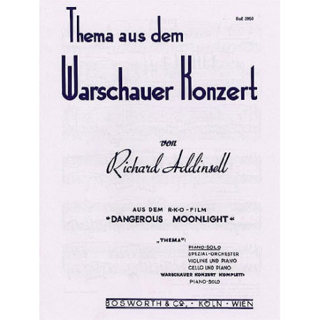 Richard Addinsell Thema aus dem Warschauer Konzert