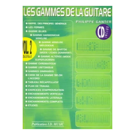 Philippe Ganter Les Gammes de la Guitare - Volume 2 AVEC CD. édition 2015