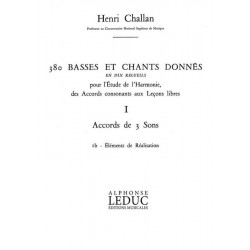 380 BASSES ET CHANTS DONNES, vol 1B: réalisations Henri CHALLAN