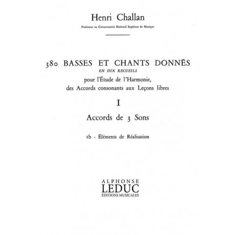 380 BASSES ET CHANTS DONNES, vol 1B: réalisations Henri CHALLAN