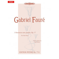 Gabriel Faure 3 Romances Sans Paroles Op.17 For Solo Piano