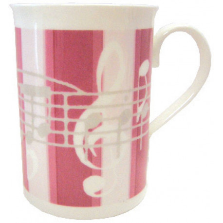 Mug Notes de Musique Rayures Roses