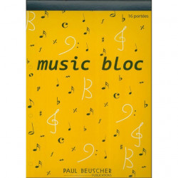 CAHIER DE MUSIQUE BLOC 16 PORTEES B16