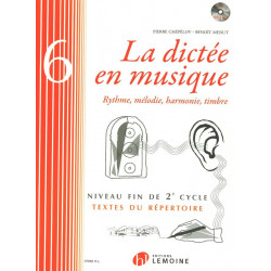 La Dictée en Musique Vol 6 Avec CD Pierre CHEPELOV et Benoit MENUT