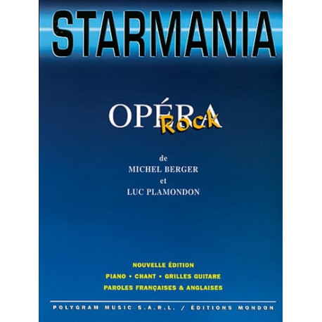 Starmania Partition - Piano Chant Guitare