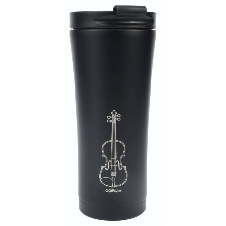 Coffee-to-go thermo mug: violin