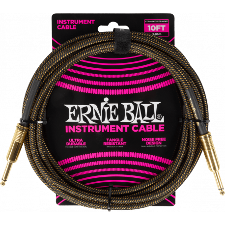 ERNIE BALL CABLE JACK/JACK COUDE 3M PAY DIRT